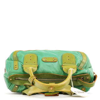 Chloe Green Leather Boston Tote Bag