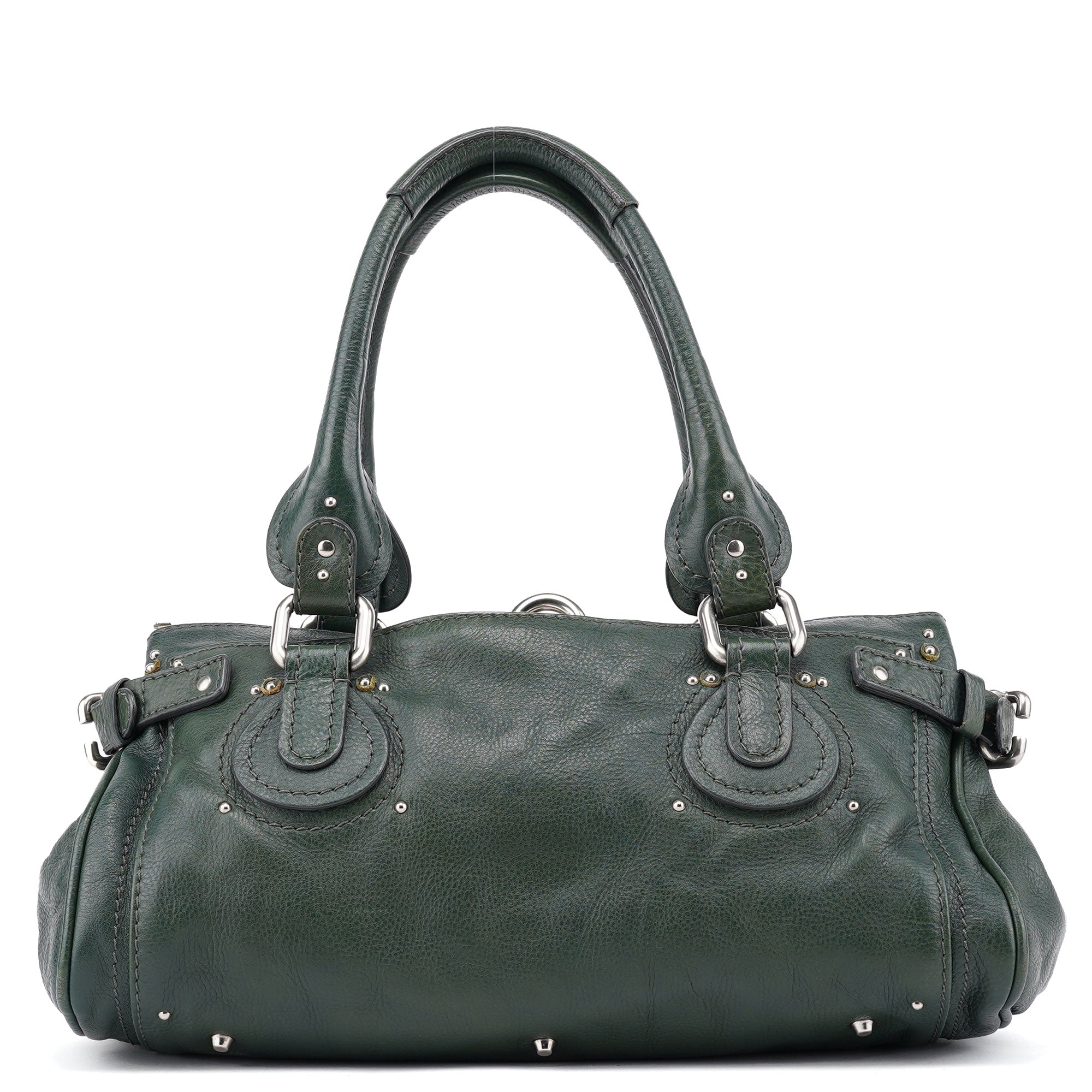 Chloé Green Leather Paddington Shoulder Bag