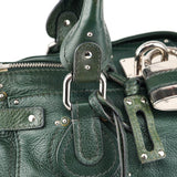 Chloé Green Leather Paddington Shoulder Bag