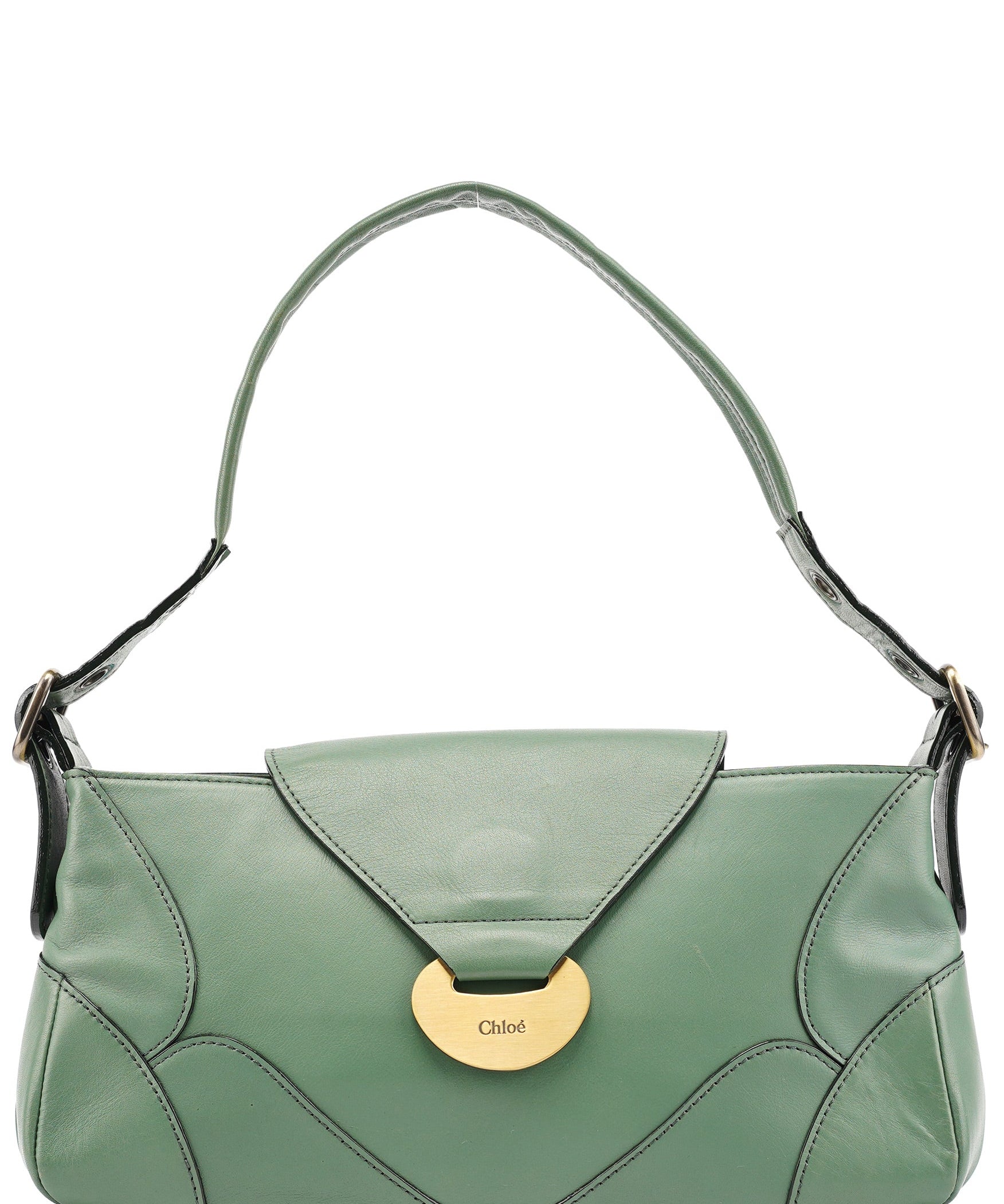 Chloe Green Leather Shoulder Bag