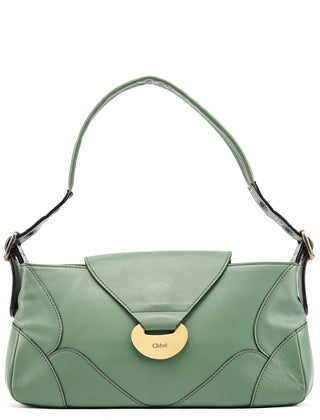Chloe Green Leather Shoulder Bag