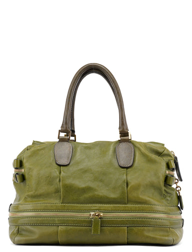 Chloe Green Leather Tote Bag