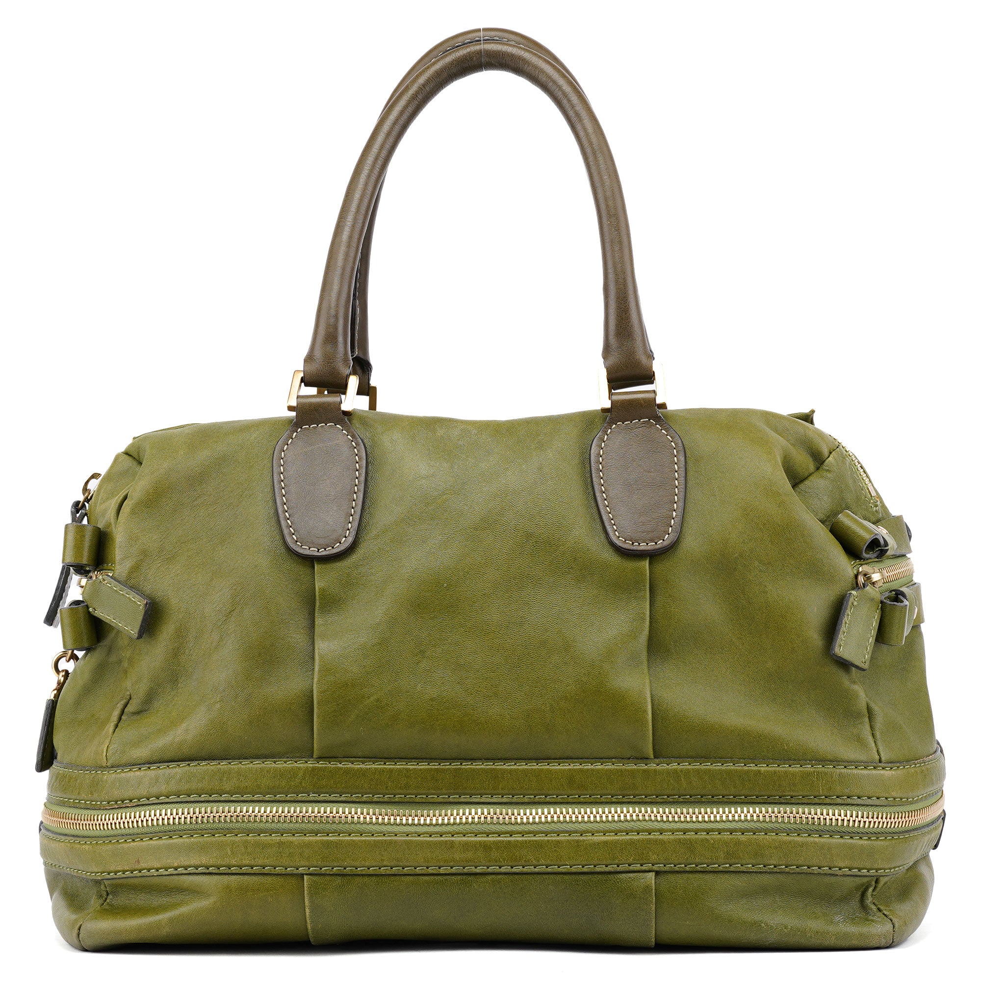 Chloe Green Leather Tote Bag