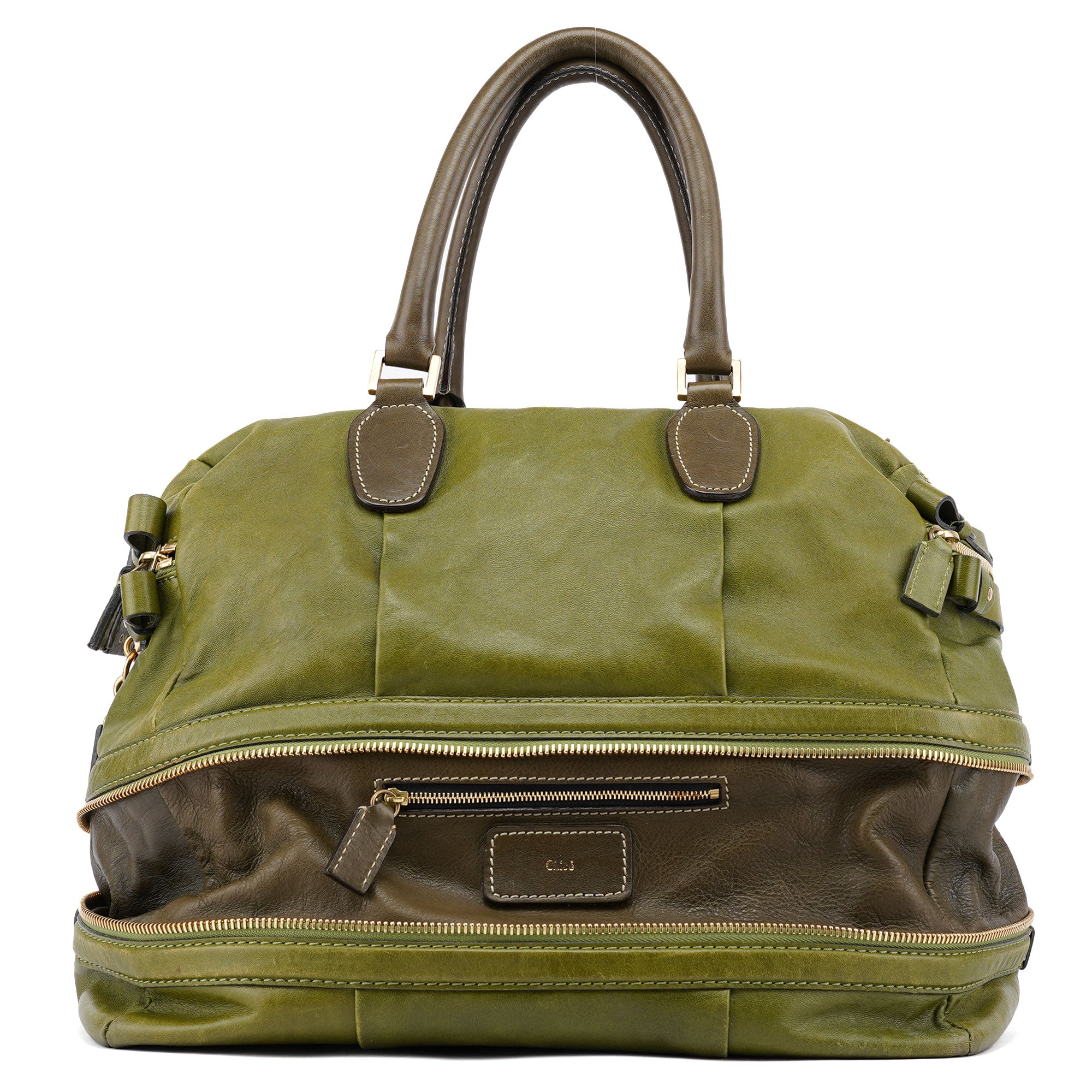 Chloe Green Leather Tote Bag