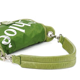 Chloe Green Nylon Logo Flap Shoulder Bag