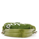 Chloe Green Nylon Logo Flap Shoulder Bag