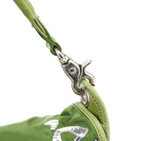 Chloe Green Nylon Logo Flap Shoulder Bag
