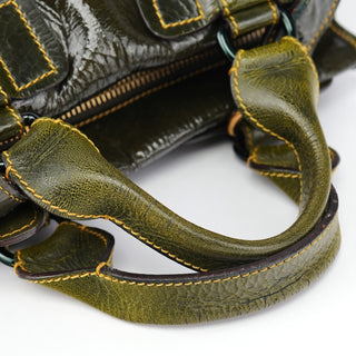 Chloé Green Patent Leather Bay 2-Way Bag