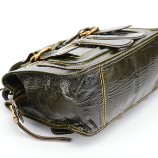 Chloé Green Patent Leather Bay 2-Way Bag