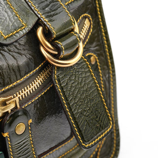 Chloé Green Patent Leather Bay 2-Way Bag