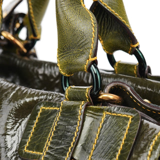 Chloé Green Patent Leather Bay 2-Way Bag