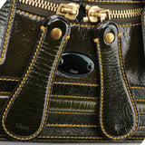 Chloé Green Patent Leather Bay 2-Way Bag
