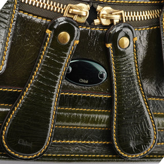 Chloé Green Patent Leather Bay 2-Way Bag