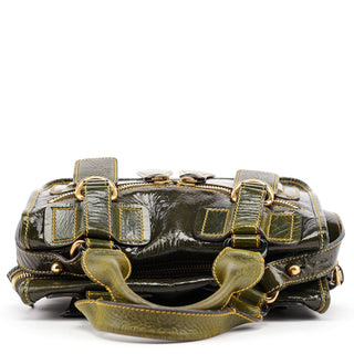 Chloé Green Patent Leather Bay 2-Way Bag