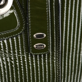 Chloé Green Patent Leather Heloise Tote Bag
