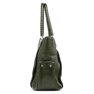 Chloé Green Patent Leather Heloise Tote Bag