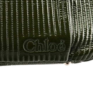 Chloé Green Patent Leather Heloise Tote Bag