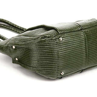 Chloé Green Patent Leather Heloise Tote Bag