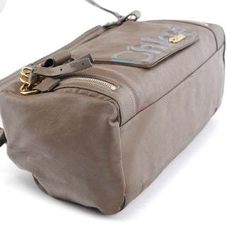 Chloe Greige Leather Eclipse Boston Bag