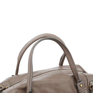 Chloe Greige Leather Eclipse Boston Bag