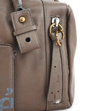 Chloe Greige Leather Eclipse Boston Bag