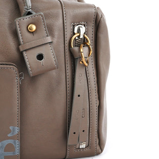 Chloe Greige Leather Eclipse Boston Bag