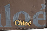 Chloe Greige Leather Eclipse Boston Bag