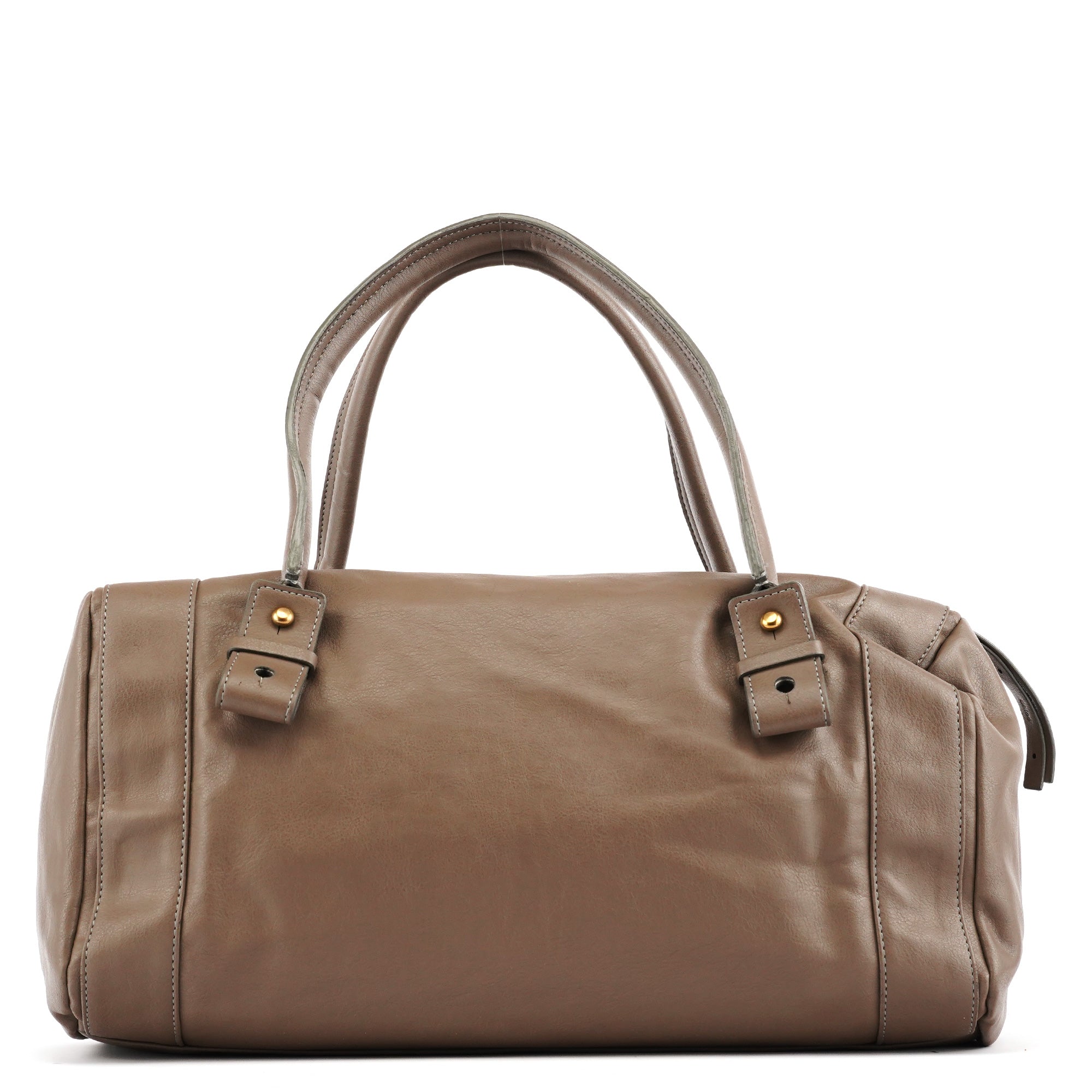 Chloe Greige Leather Eclipse Boston Bag