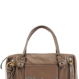 Chloe Greige Leather Eclipse Boston Bag