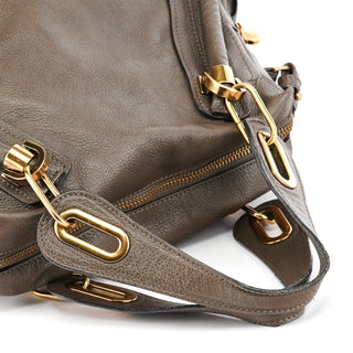 Chloe Greige Leather Paraty 2-Way Bag