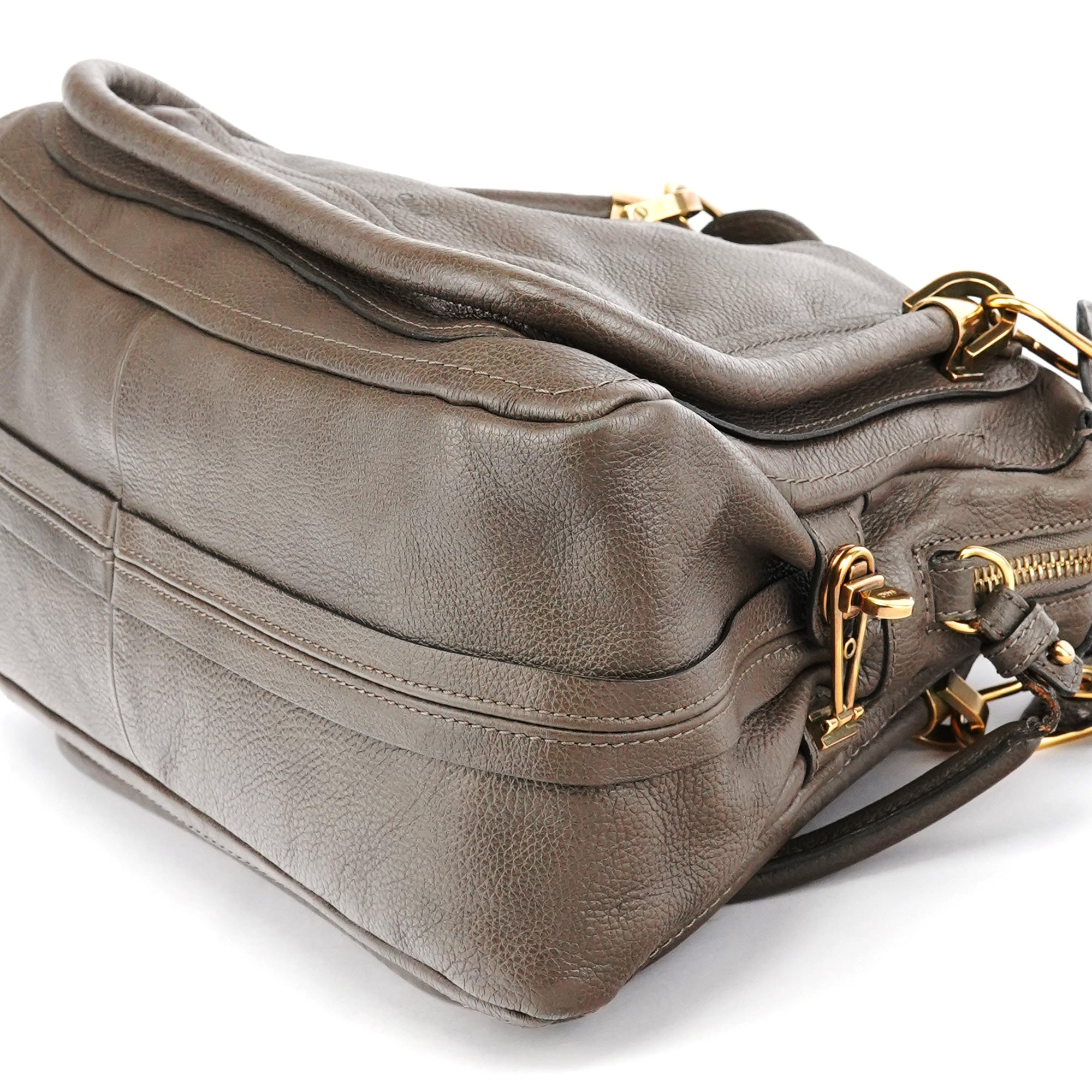 Chloé Sac deux portés Paraty en cuir grège