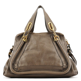Chloe Greige Leather Paraty 2-Way Bag