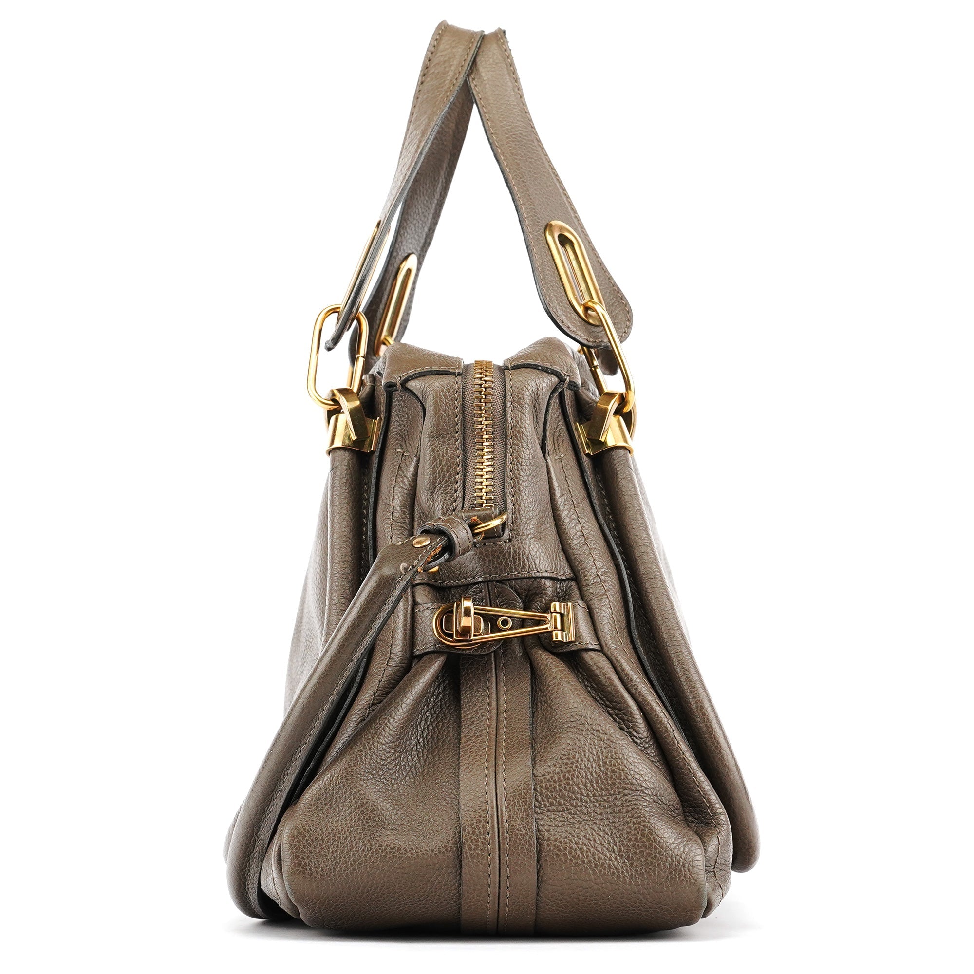 Chloé Sac deux portés Paraty en cuir grège