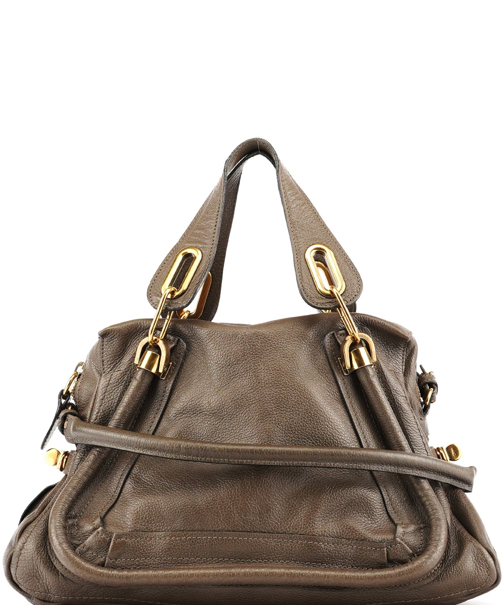 Chloe Greige Leather Paraty 2-Way Bag