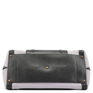 Chloe Grey Black Calfskin Leather Tote Bag