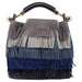 Chloé Grey Blue Suede Fringe 2-Way Bag