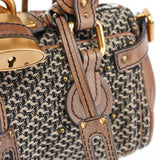 Chloé Grey Brown Tweed Paddington Shoulder Bag