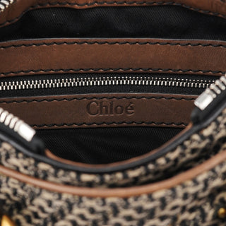Chloé Grey Brown Tweed Paddington Shoulder Bag