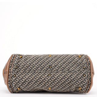 Chloé Grey Brown Tweed Paddington Shoulder Bag