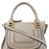 Chloé Grey Grained Leather Marcie 2-Way Bag