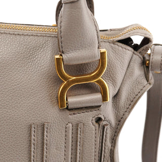 Chloé Grey Grained Leather Marcie 2-Way Bag