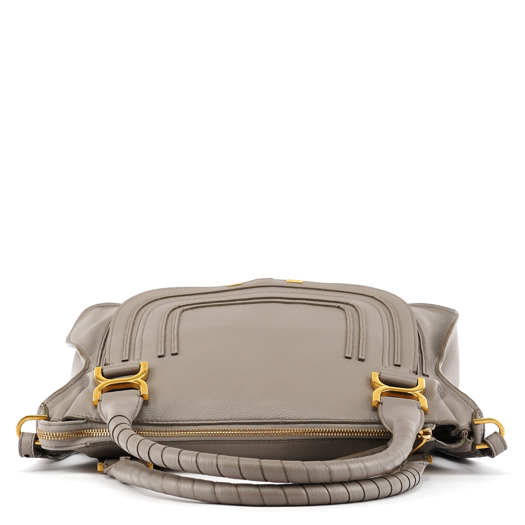 Chloé Grey Grained Leather Marcie 2-Way Bag
