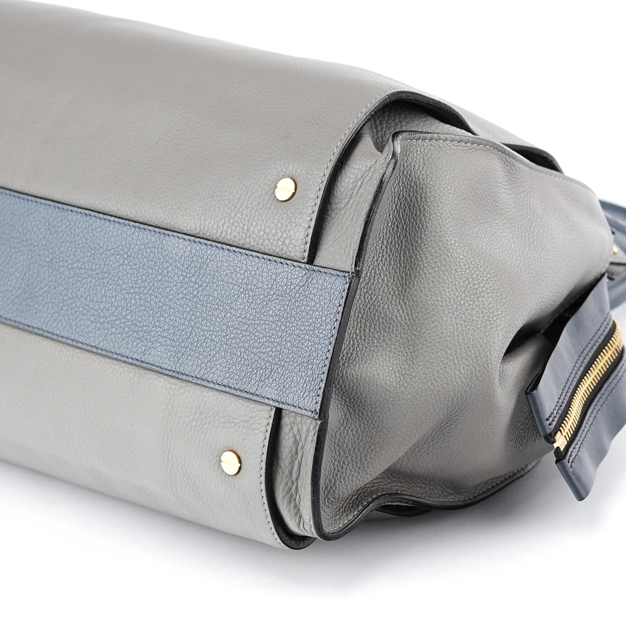 Chloé Grey Lambskin Leather Tote Bag