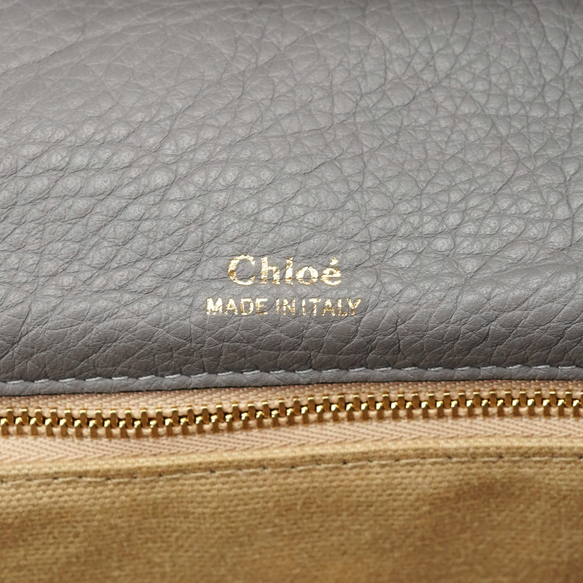 Chloé Grey Lambskin Leather Tote Bag