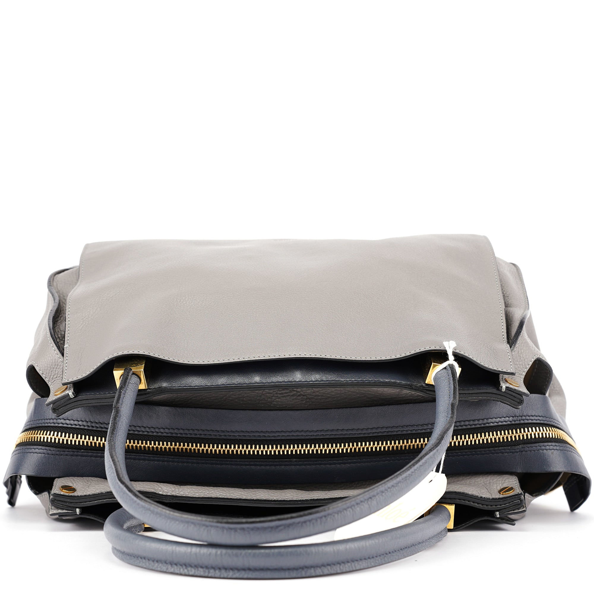 Chloé Grey Lambskin Leather Tote Bag