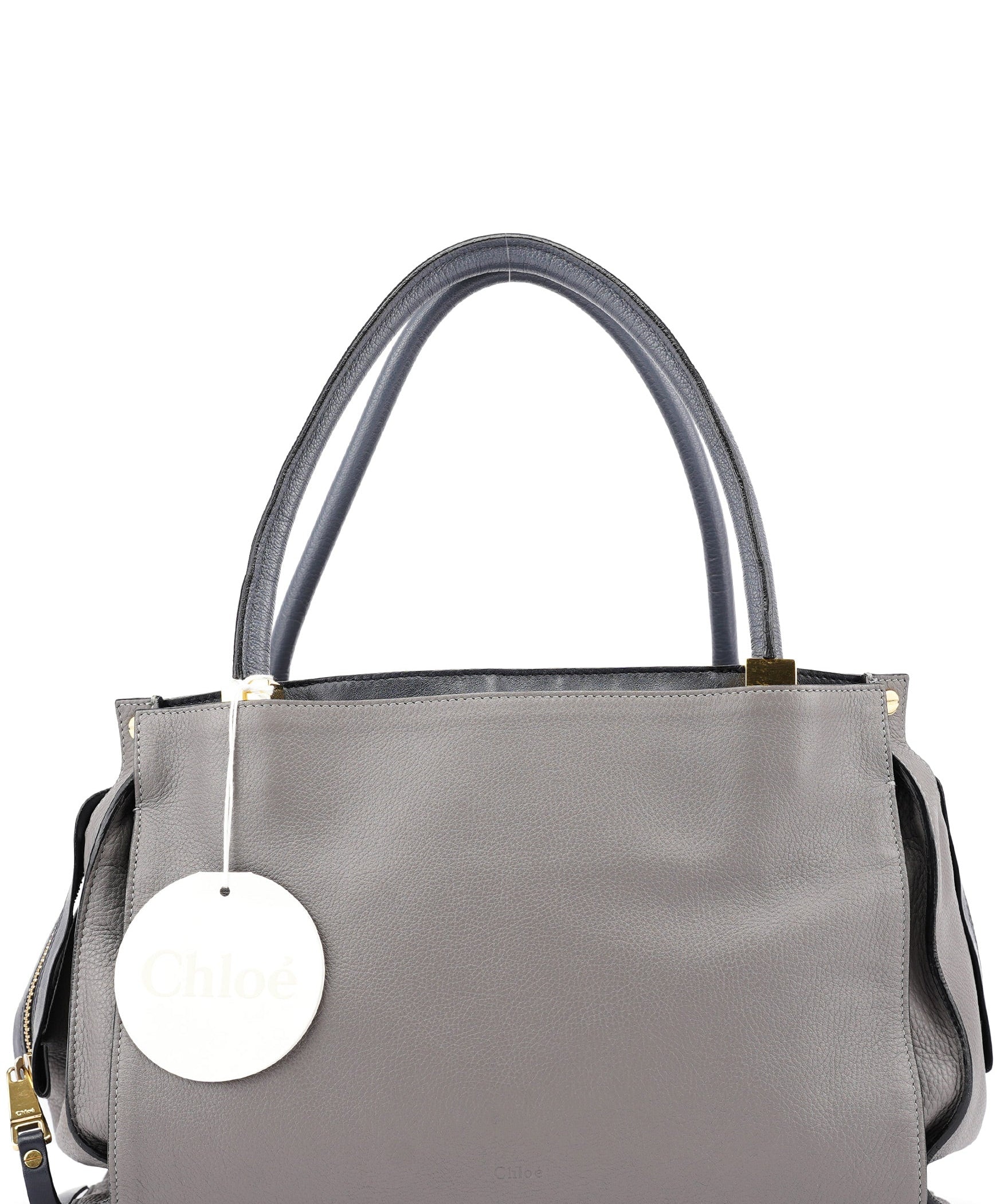 Chloé Grey Lambskin Leather Tote Bag