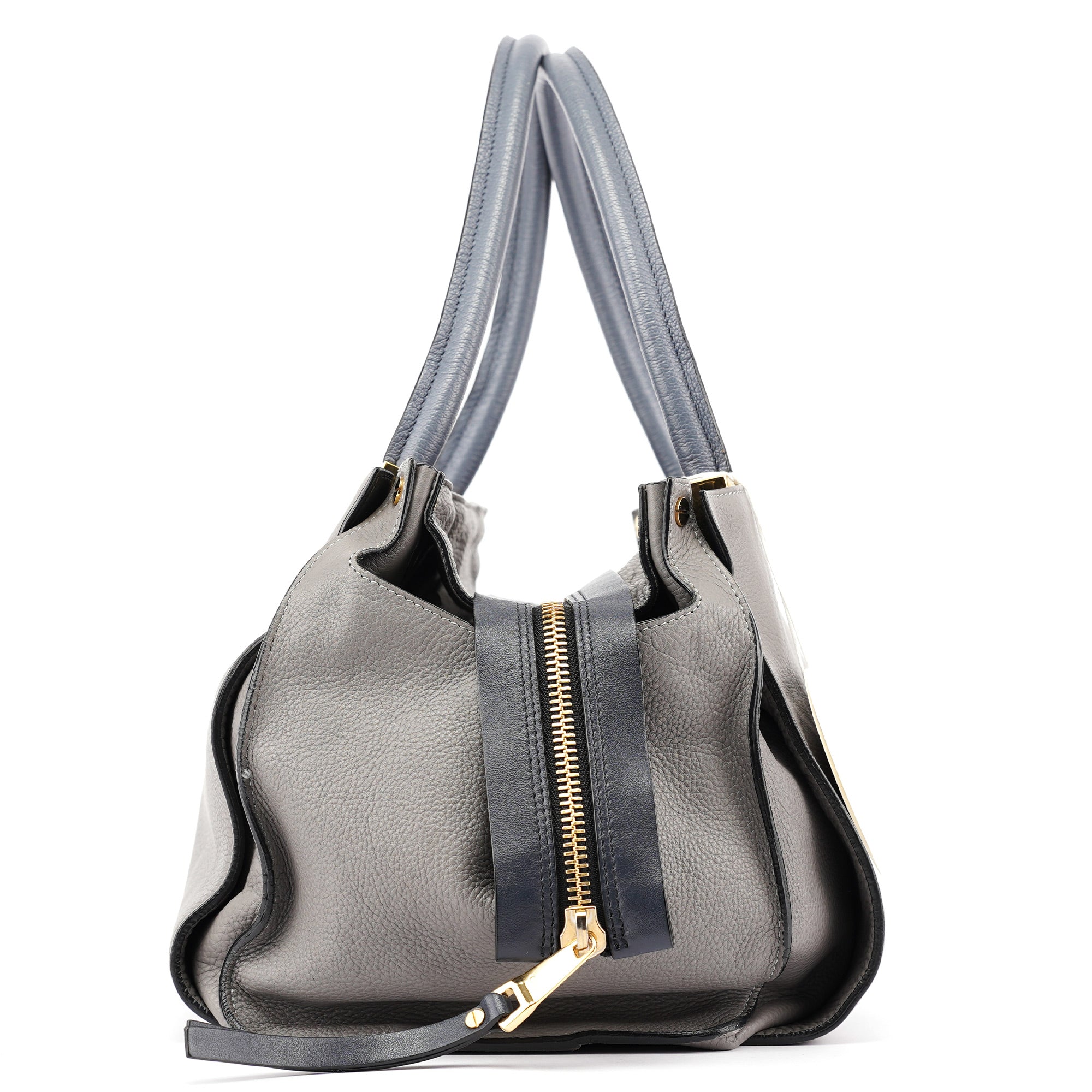 Chloé Grey Lambskin Leather Tote Bag