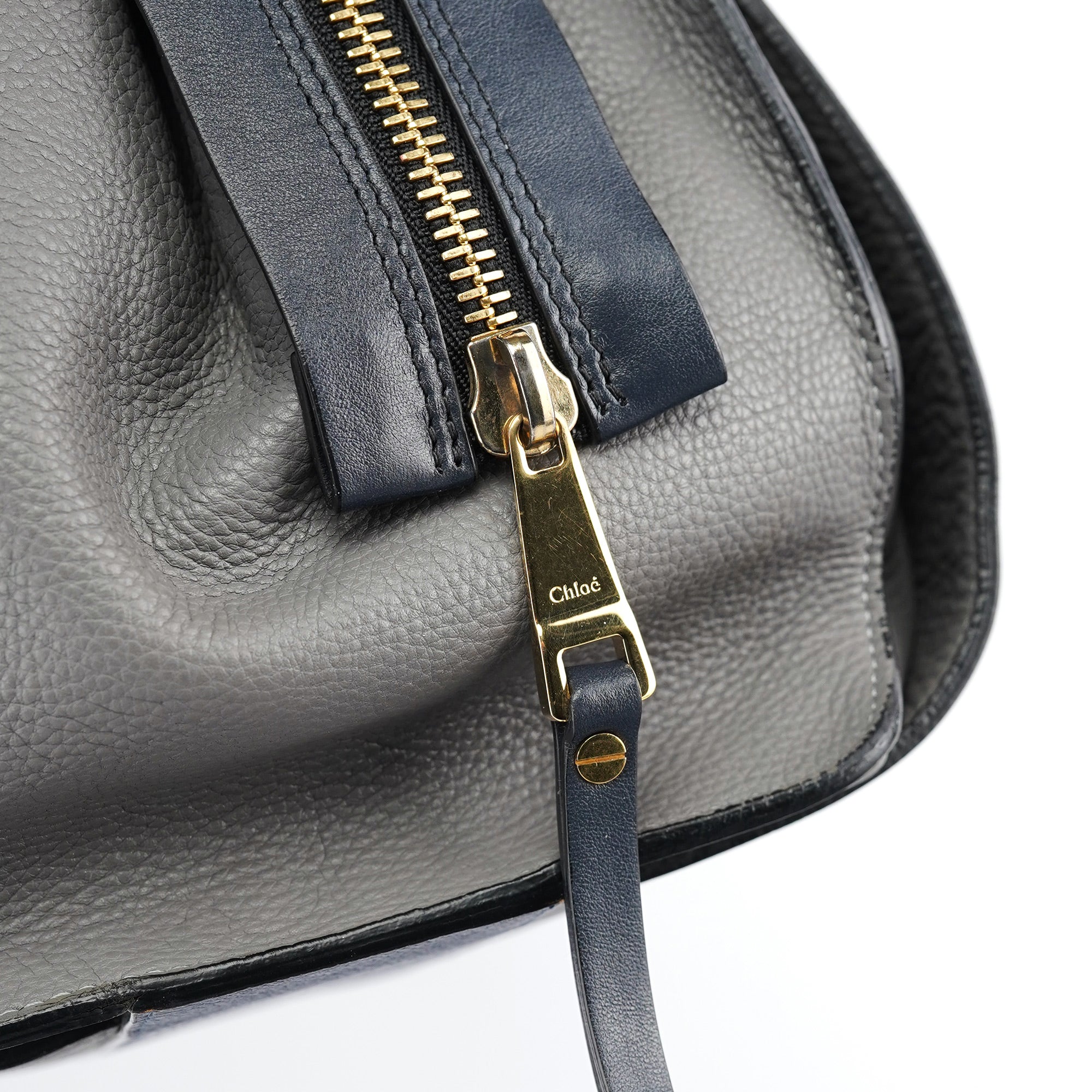 Chloé Grey Lambskin Leather Tote Bag