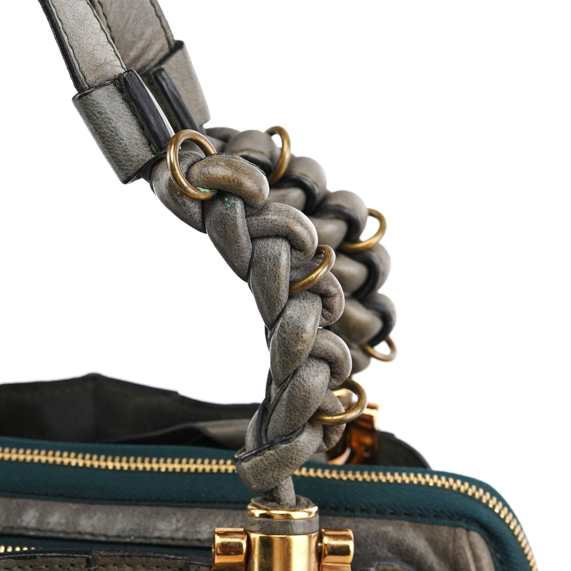 Chloé Grey Leather Heloise Tote Bag