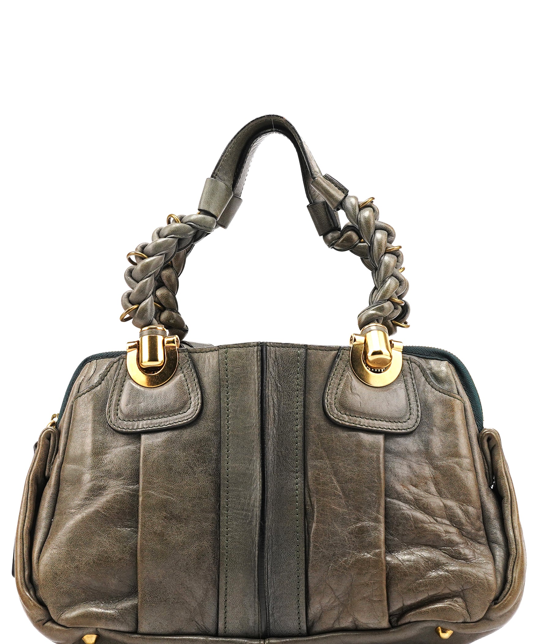 Chloé Grey Leather Heloise Tote Bag